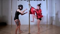 Adv pole dance duet ninja vs geisha ecdysiast