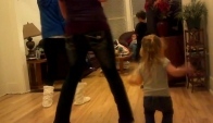 Alexis Miranda and Cecilia doing the Wobble dance