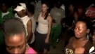 Gal dance with her head in the cooler Nevis Passa Passa