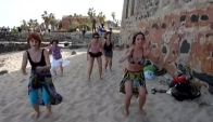 Goree Island Senegal Sabar dance on the beach