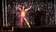 Luna Love performs a silk fan dance
