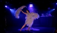 Miss Indigo Blue Triple Fan Dance Burlesque Act
