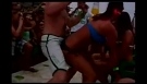 Perreo party dance in the beach