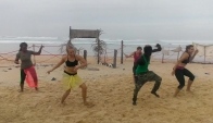 Sabar dance practice in beach