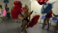 Sexy La Vie En Rose Burlesque Fan Dance