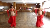Sexy belly dance two girls