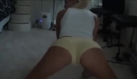 Sexy hot blond booty shaking