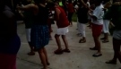 White folks doing the wobble dance lol